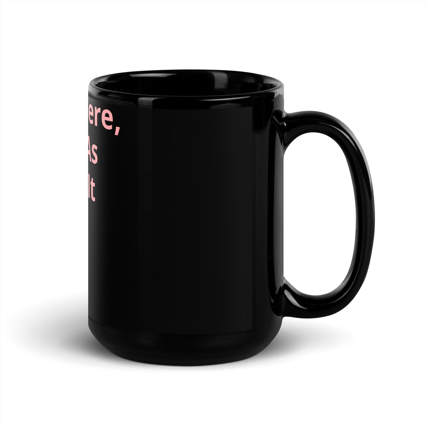 It’s Tea Time Somewhere – Black Glossy Ceramic Mug for Tea & Coffee Lovers | Bear Bones Brand
