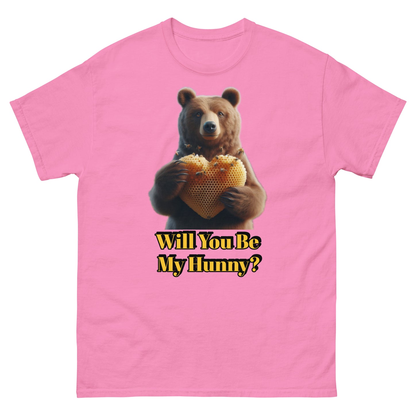 Will You Bee My Hunny? – Valentine Bear Men’s Classic Tee | Bear Bones Brand