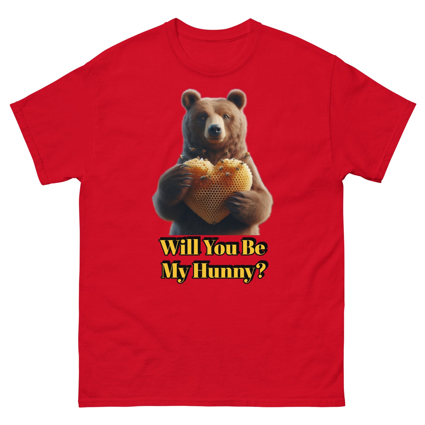 Will You Bee My Hunny? – Valentine Bear Men’s Classic Tee | Bear Bones Brand