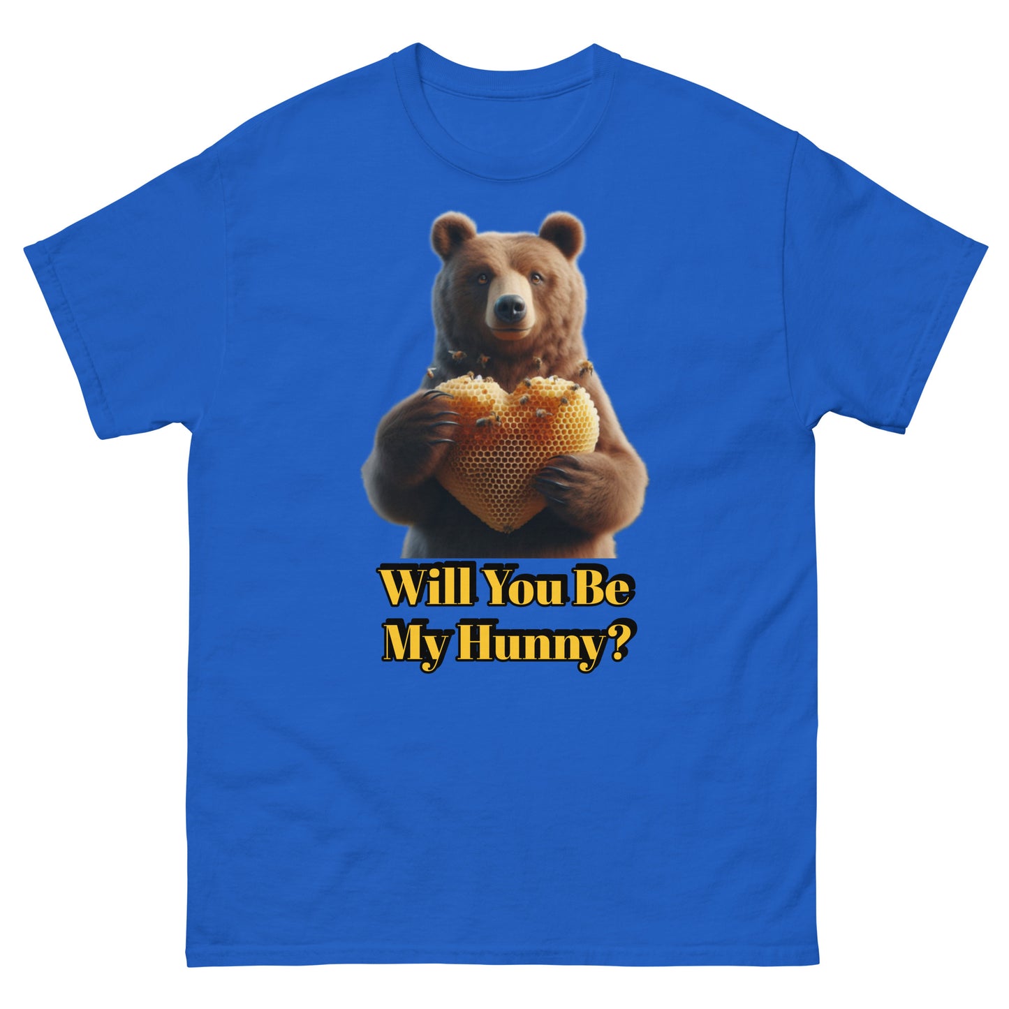 Will You Bee My Hunny? – Valentine Bear Men’s Classic Tee | Bear Bones Brand