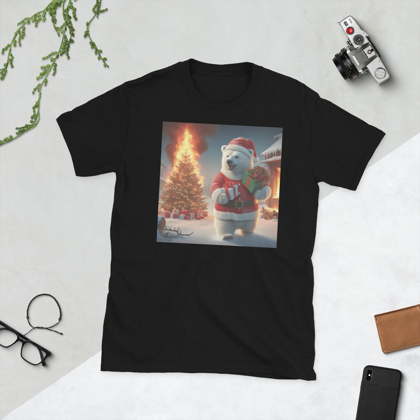Polar Bear Santa – T-Shirt | Bear Bones Brand