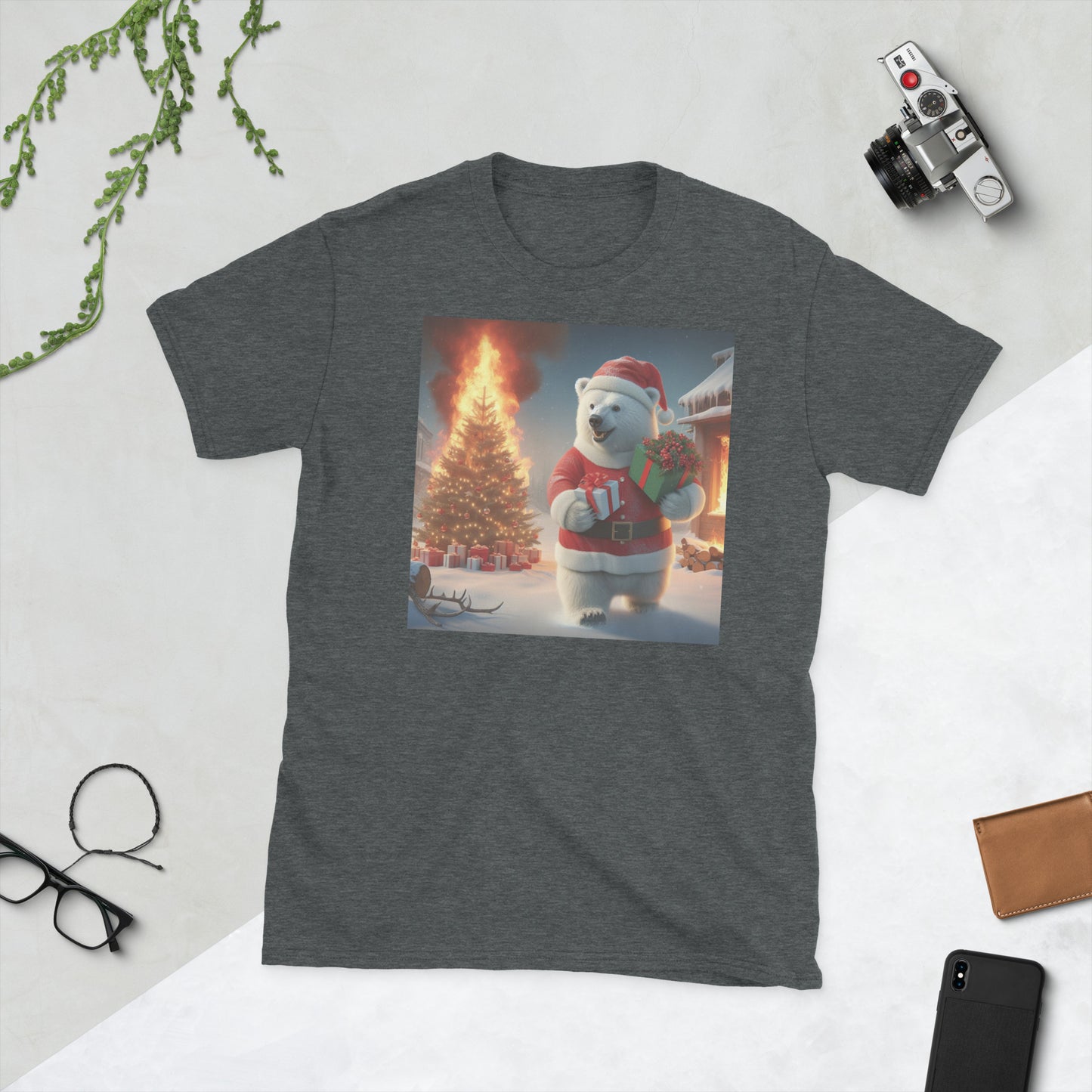Polar Bear Santa – T-Shirt | Bear Bones Brand