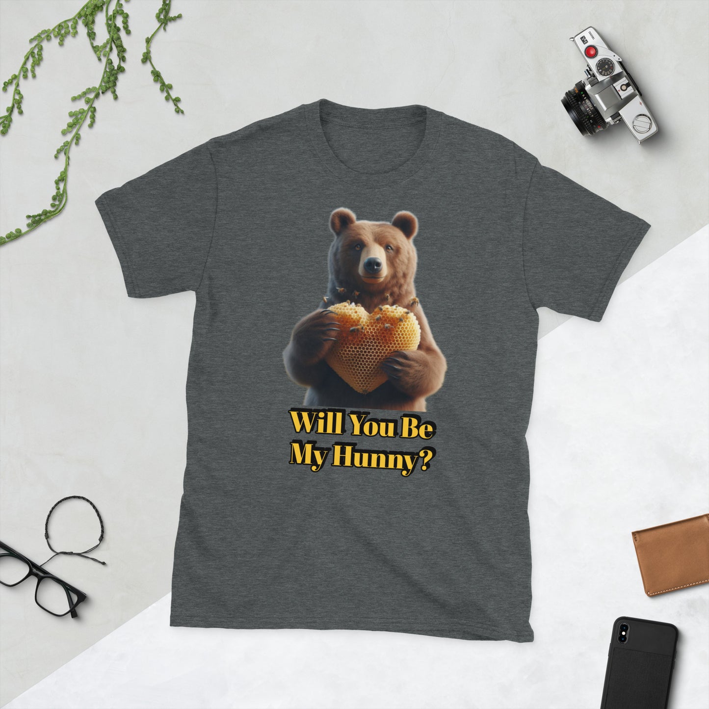 Will You Bee My Hunny? – Valentine Short-Sleeve T-Shirt | Bear Bones Brand