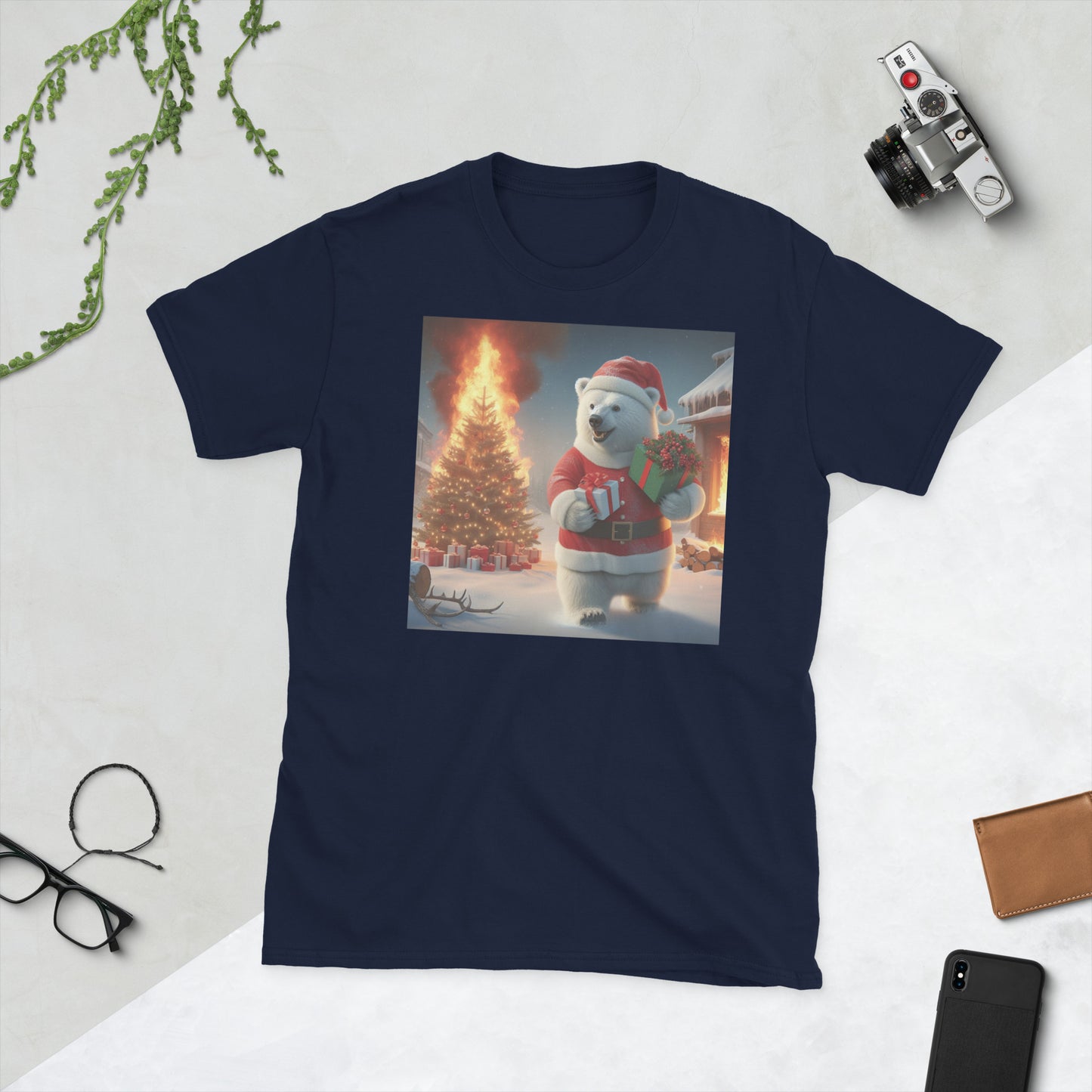 Polar Bear Santa – T-Shirt | Bear Bones Brand