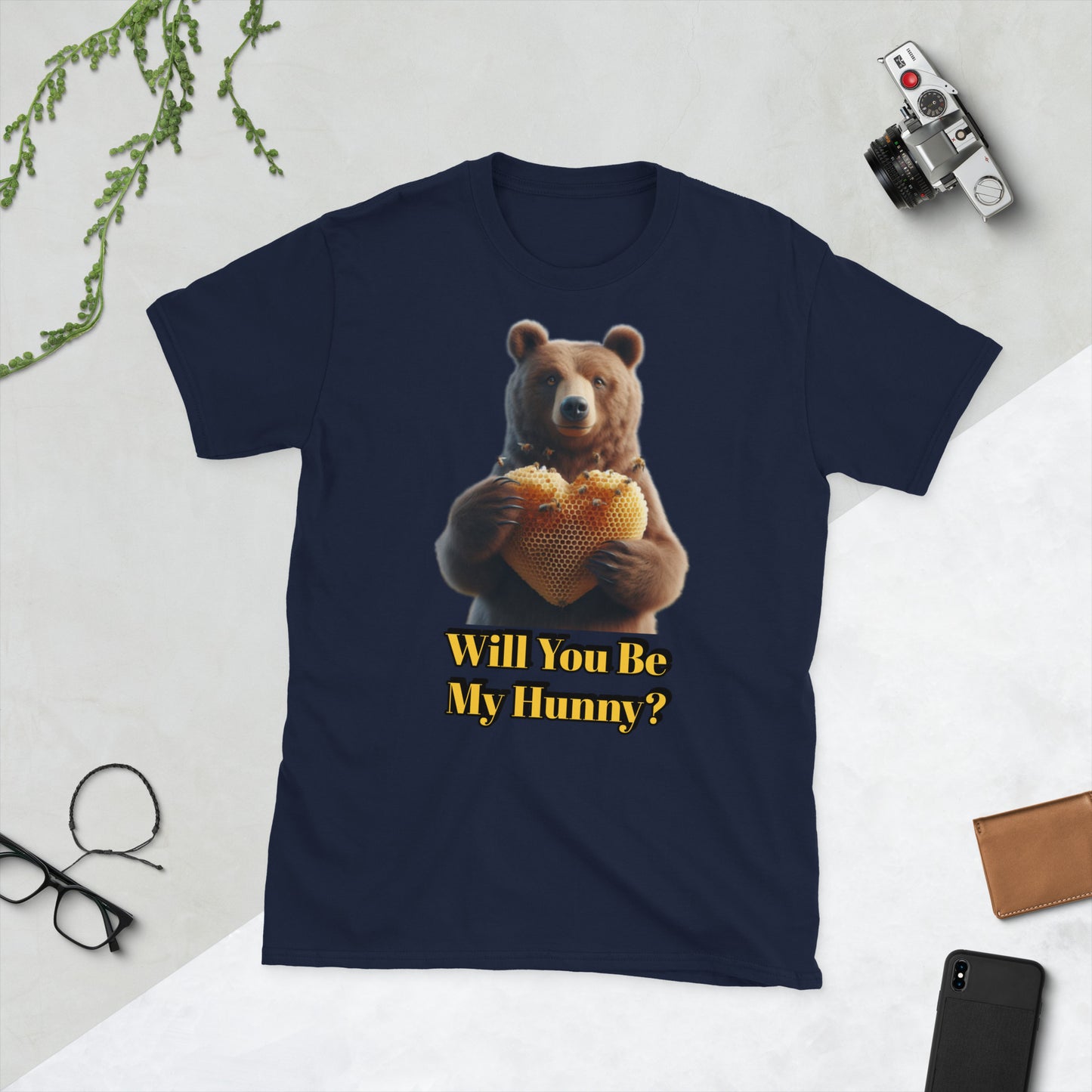 Will You Bee My Hunny? – Valentine Short-Sleeve T-Shirt | Bear Bones Brand