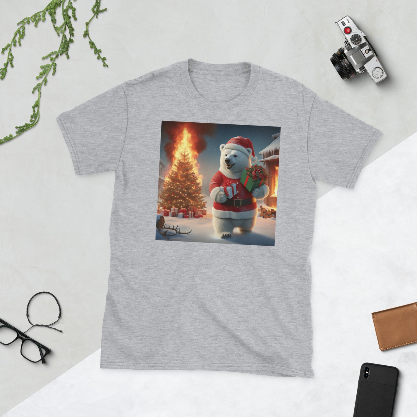 Polar Bear Santa – T-Shirt | Bear Bones Brand