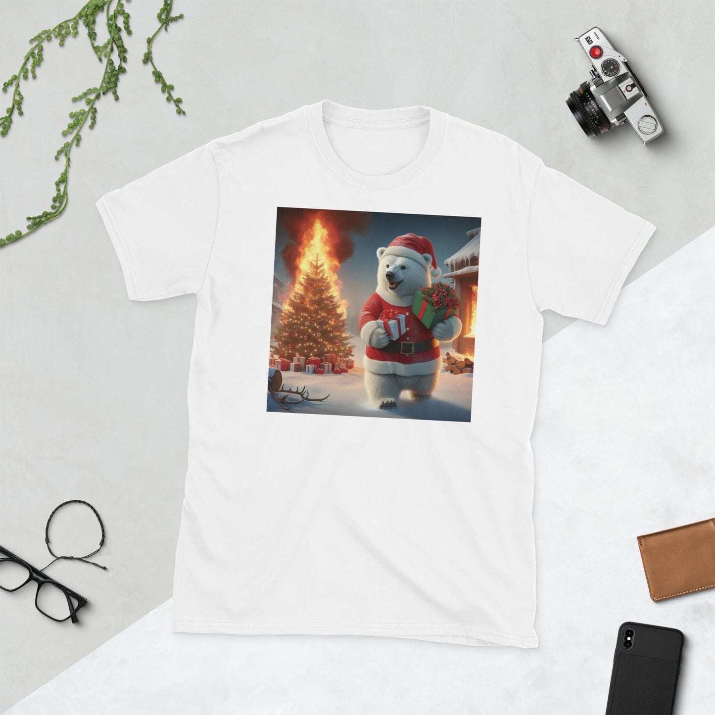 Polar Bear Santa – T-Shirt | Bear Bones Brand