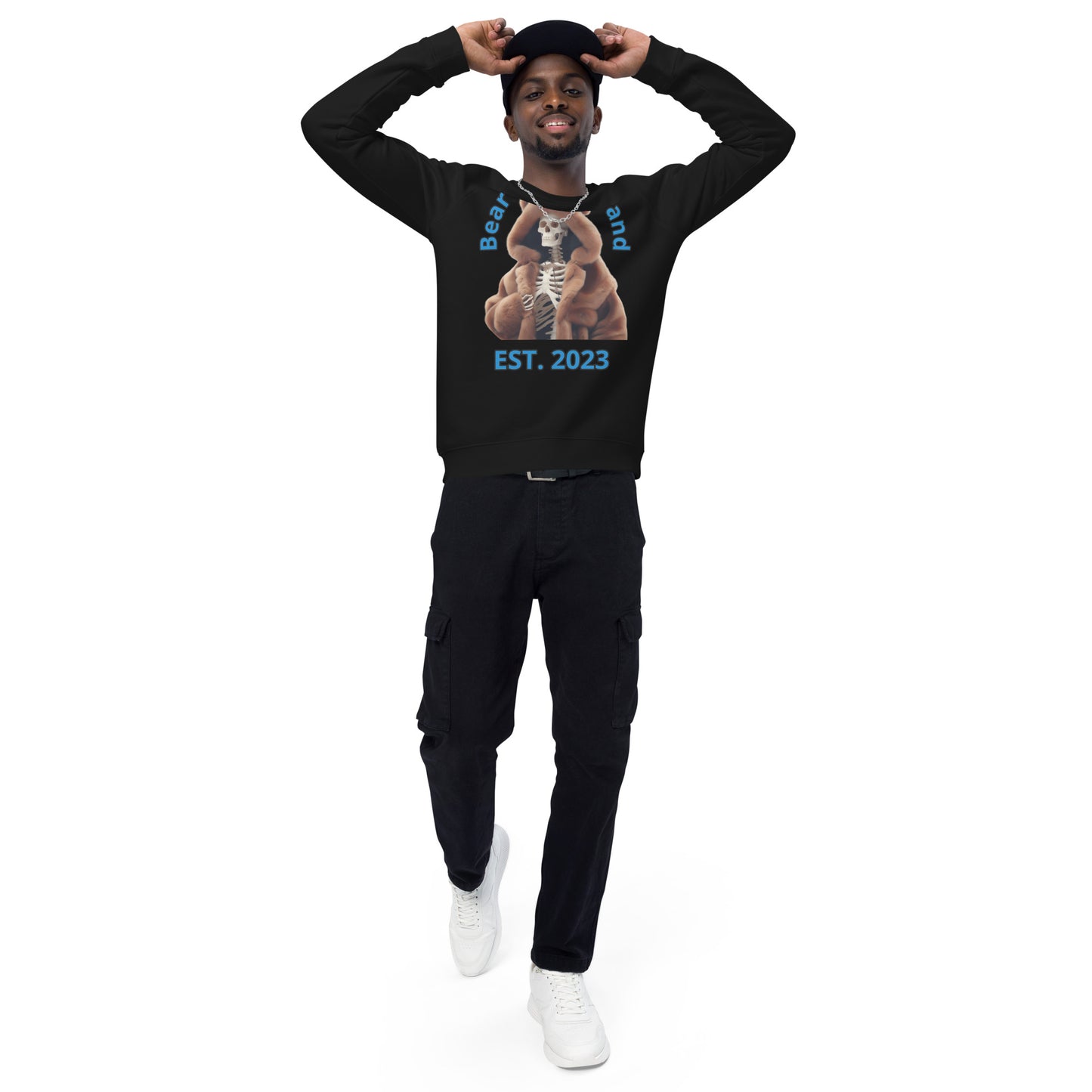 Bear Bones Organic Raglan Sweatshirt – Unisex Pullover Featuring Barry B.