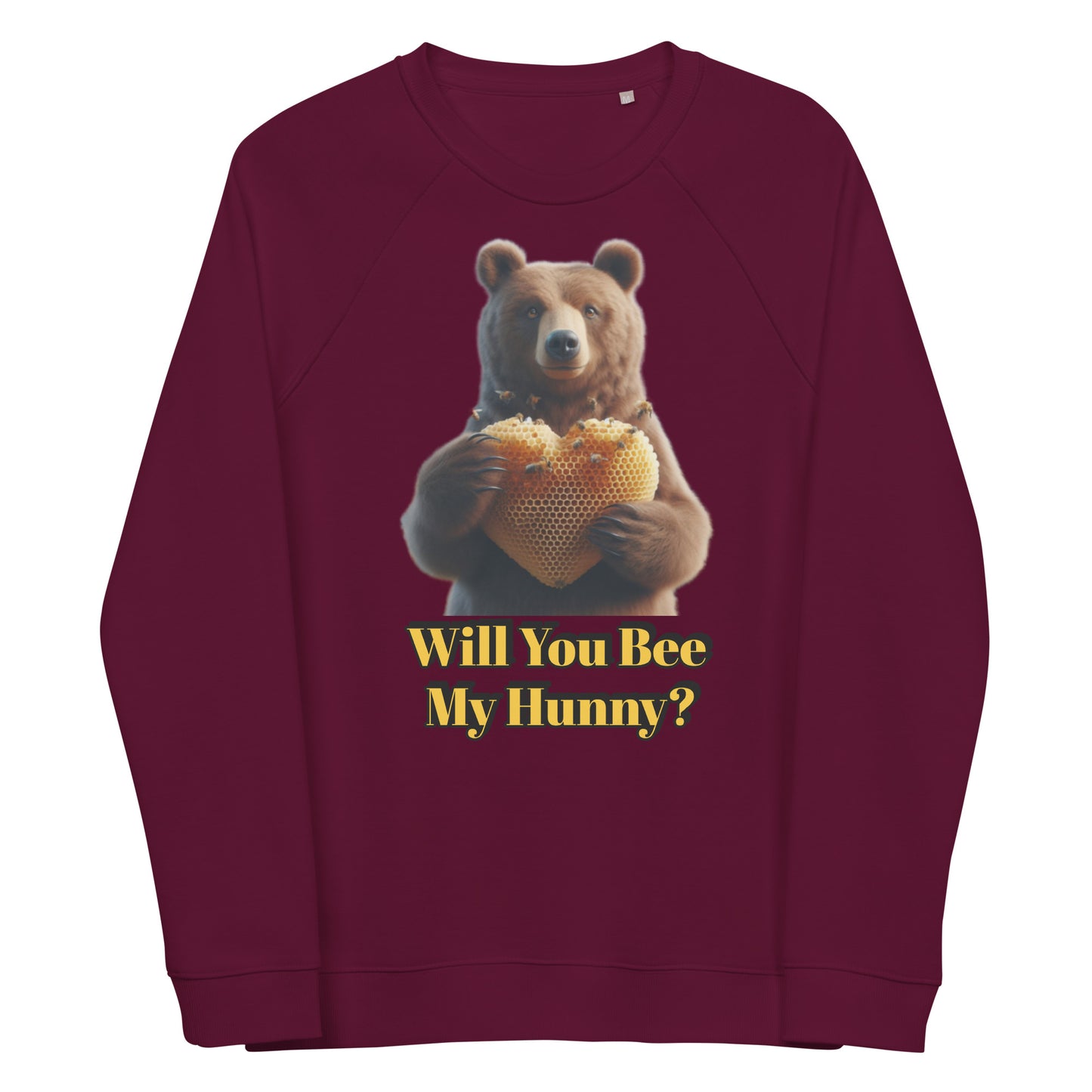 Will You Bee My Hunny? – Organic Valentine Sweatshirt | Bear Bones Brand