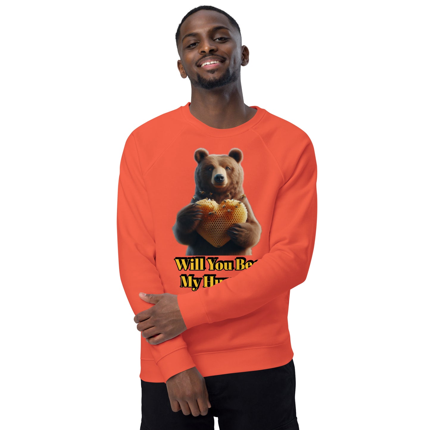 Will You Bee My Hunny? – Organic Valentine Bear Sweatshirt | Bear Bones Brand