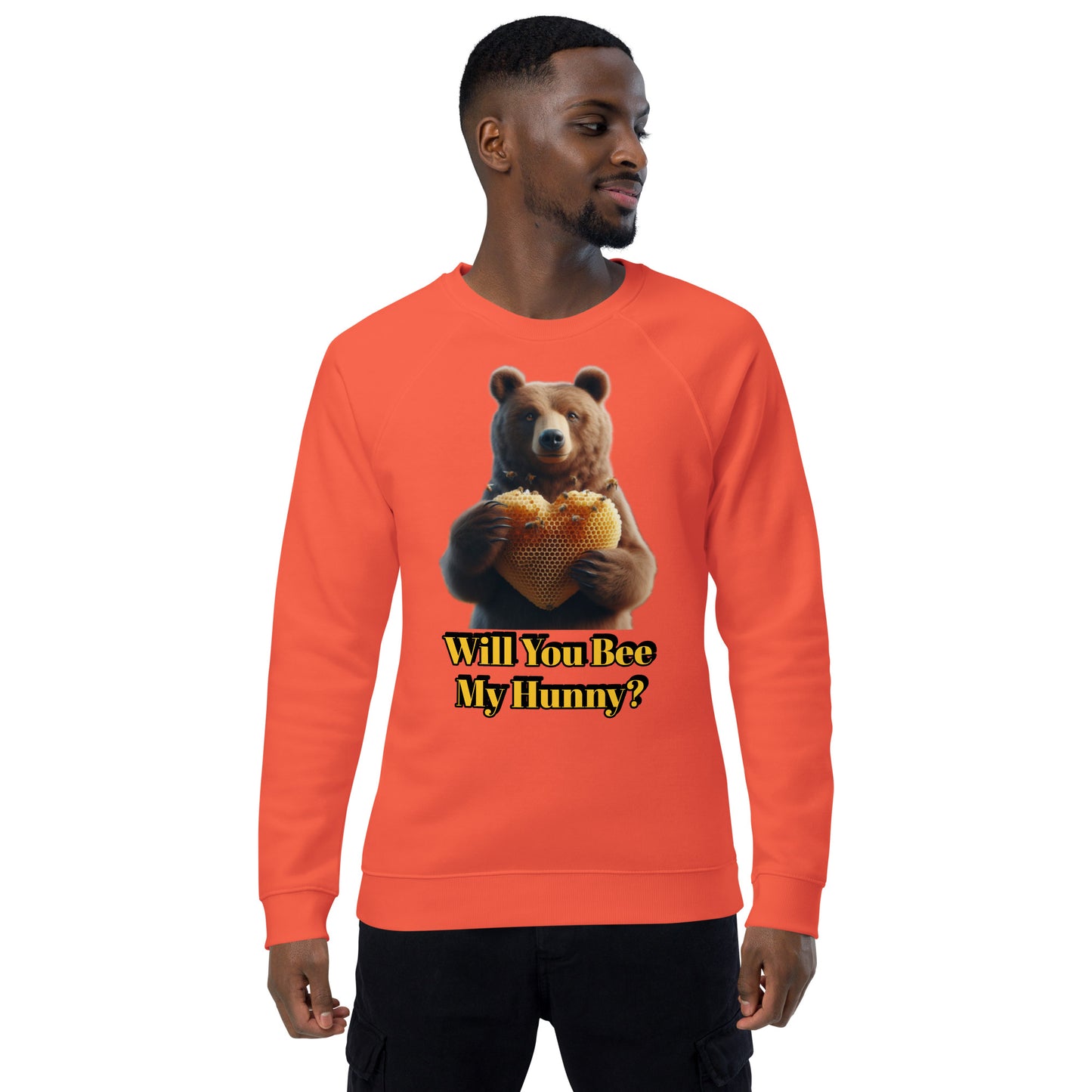 Will You Bee My Hunny? – Organic Valentine Bear Sweatshirt | Bear Bones Brand