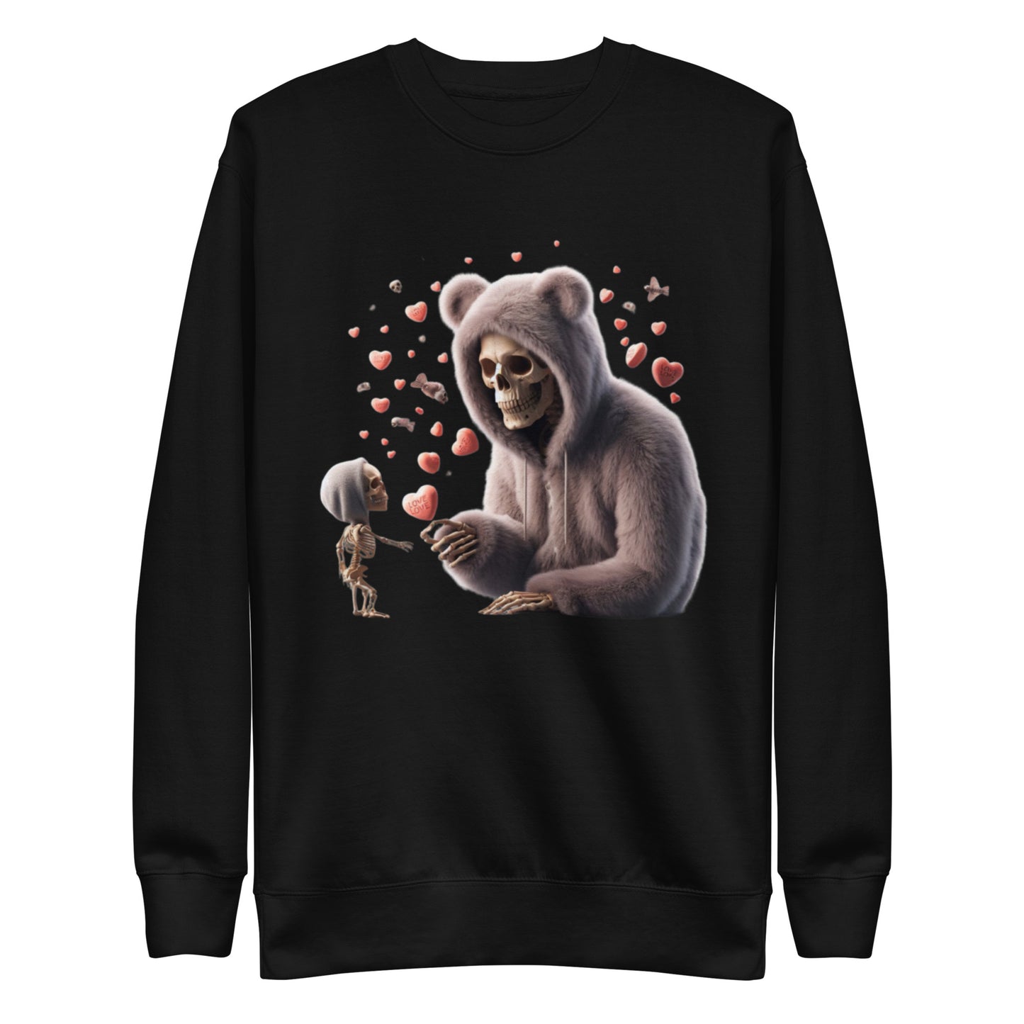 Love You Til Death – Skeleton Valentine Premium Sweatshirt | Bear Bones Brand