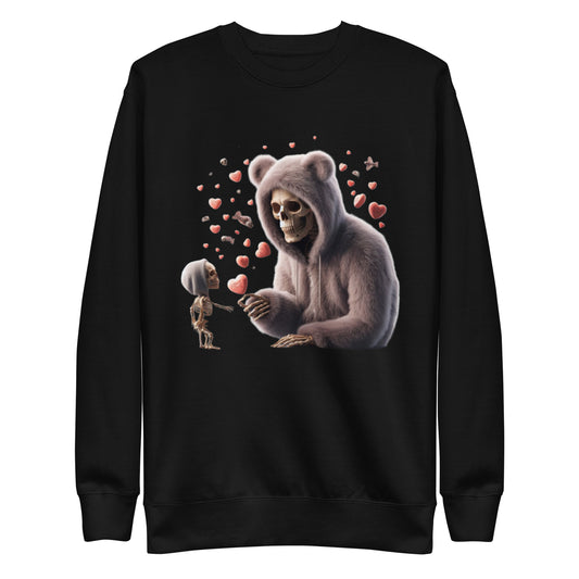 Love You Til Death – Skeleton Valentine Premium Sweatshirt | Bear Bones Brand