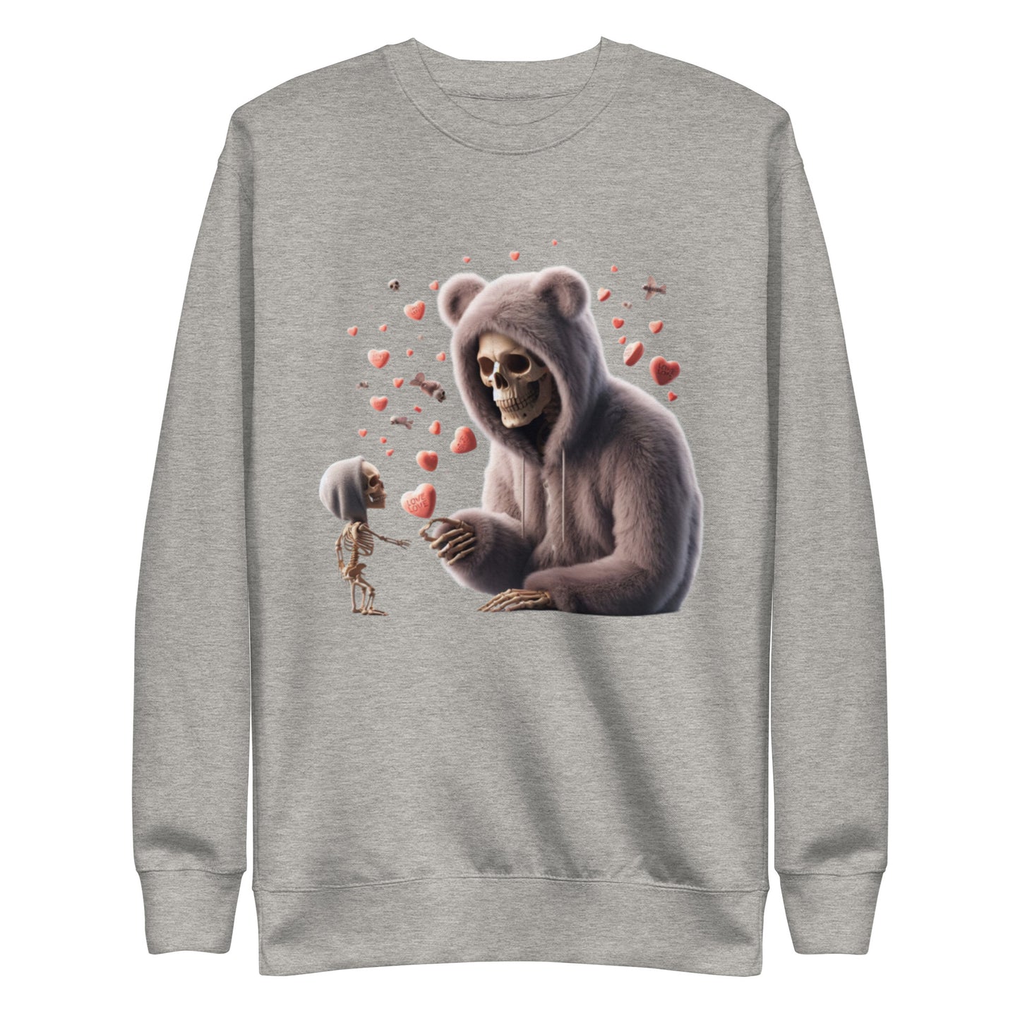 Love You Til Death – Skeleton Valentine Premium Sweatshirt | Bear Bones Brand