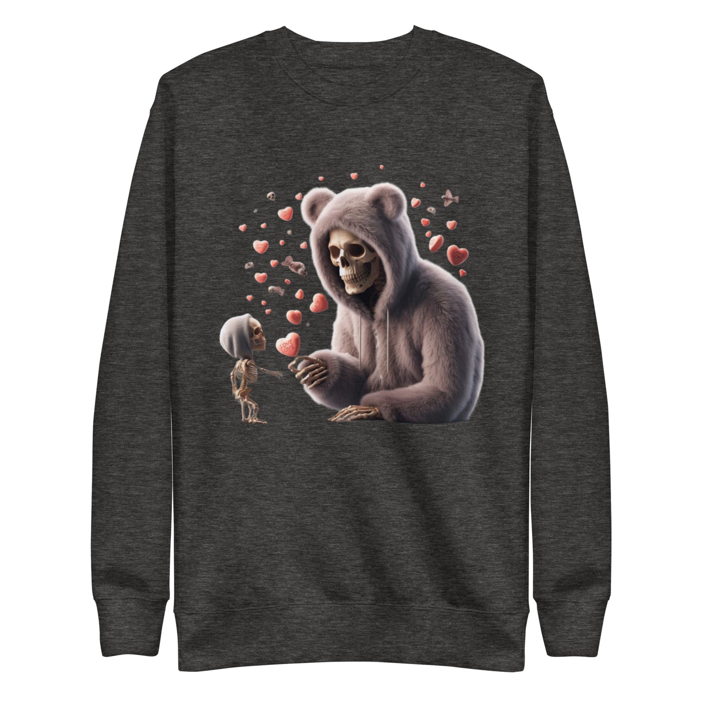Love You Til Death – Skeleton Valentine Premium Sweatshirt | Bear Bones Brand