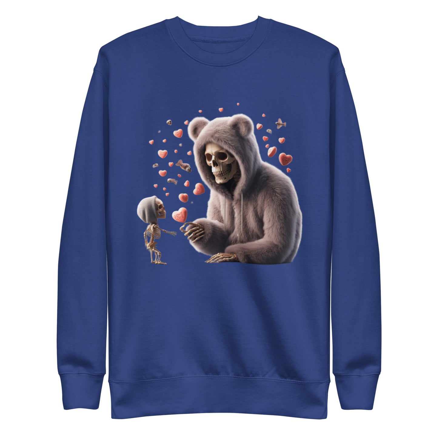 Love You Til Death – Skeleton Valentine Premium Sweatshirt | Bear Bones Brand