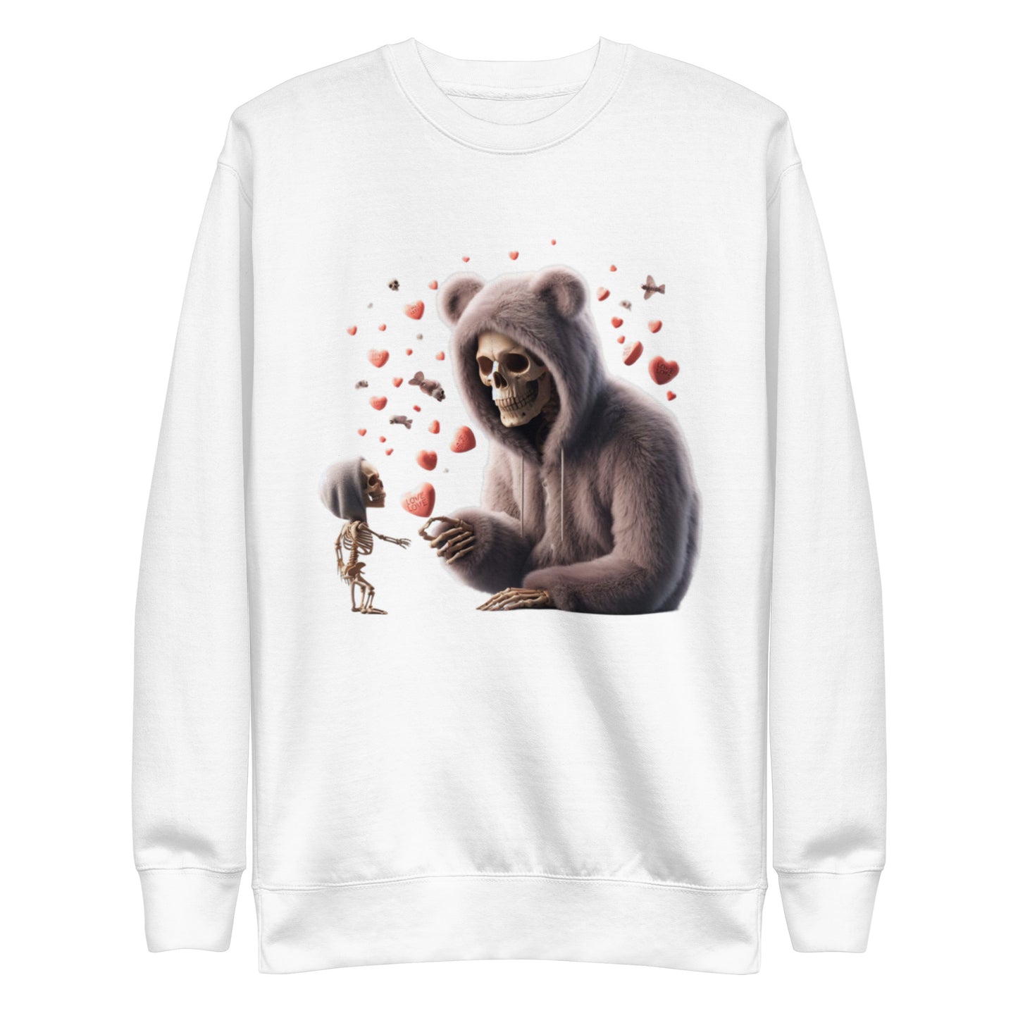 Love You Til Death – Skeleton Valentine Premium Sweatshirt | Bear Bones Brand