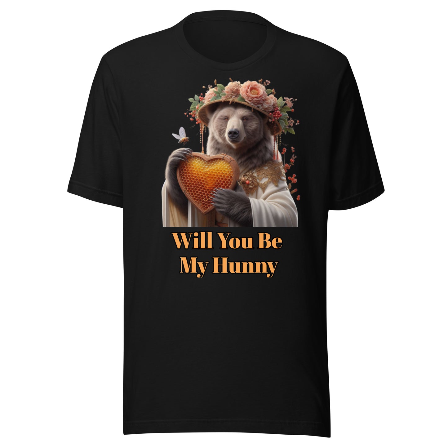 Will You Bee My Hunny? – Valentine Bear T-Shirt | Bear Bones Brand