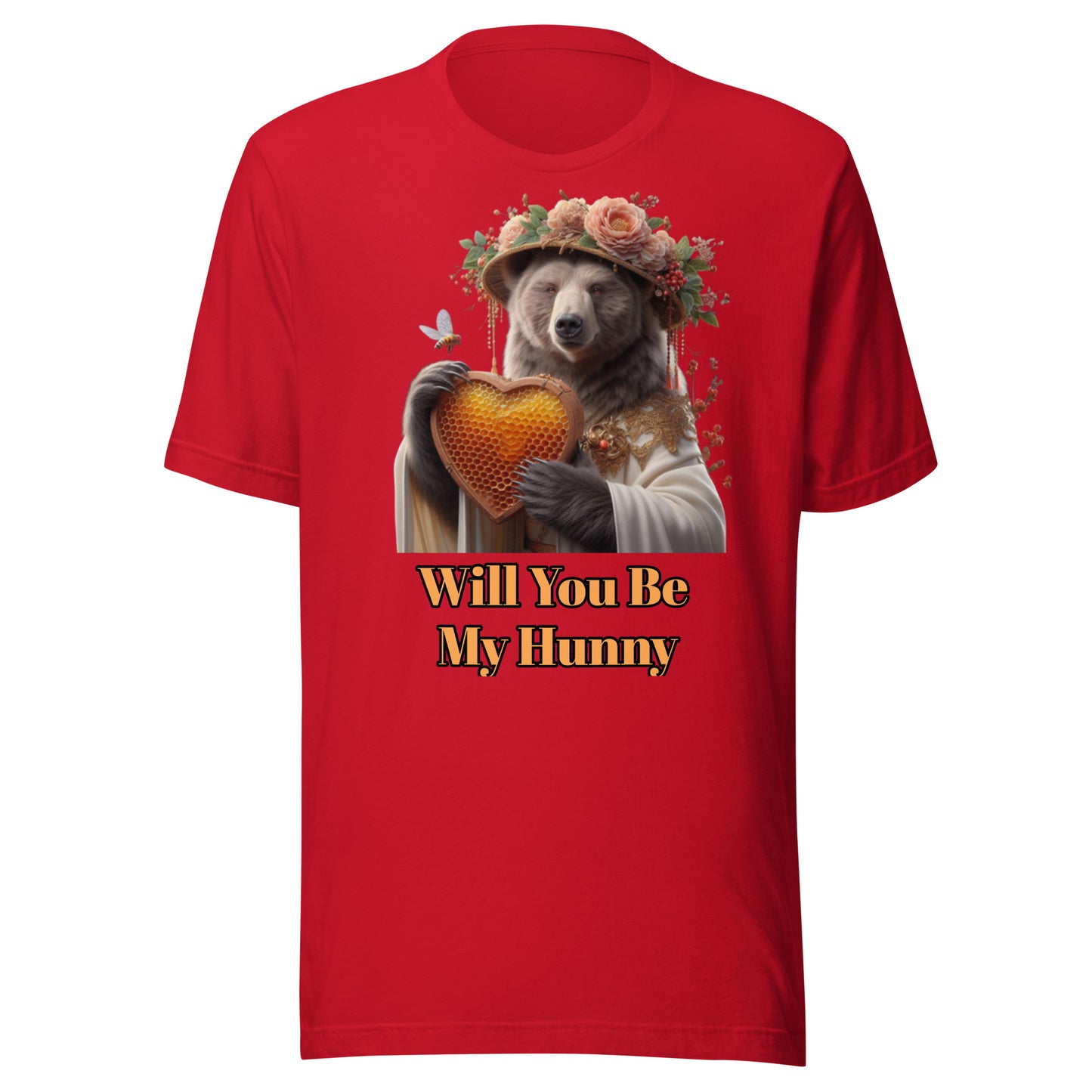 Will You Bee My Hunny? – Valentine Bear T-Shirt | Bear Bones Brand