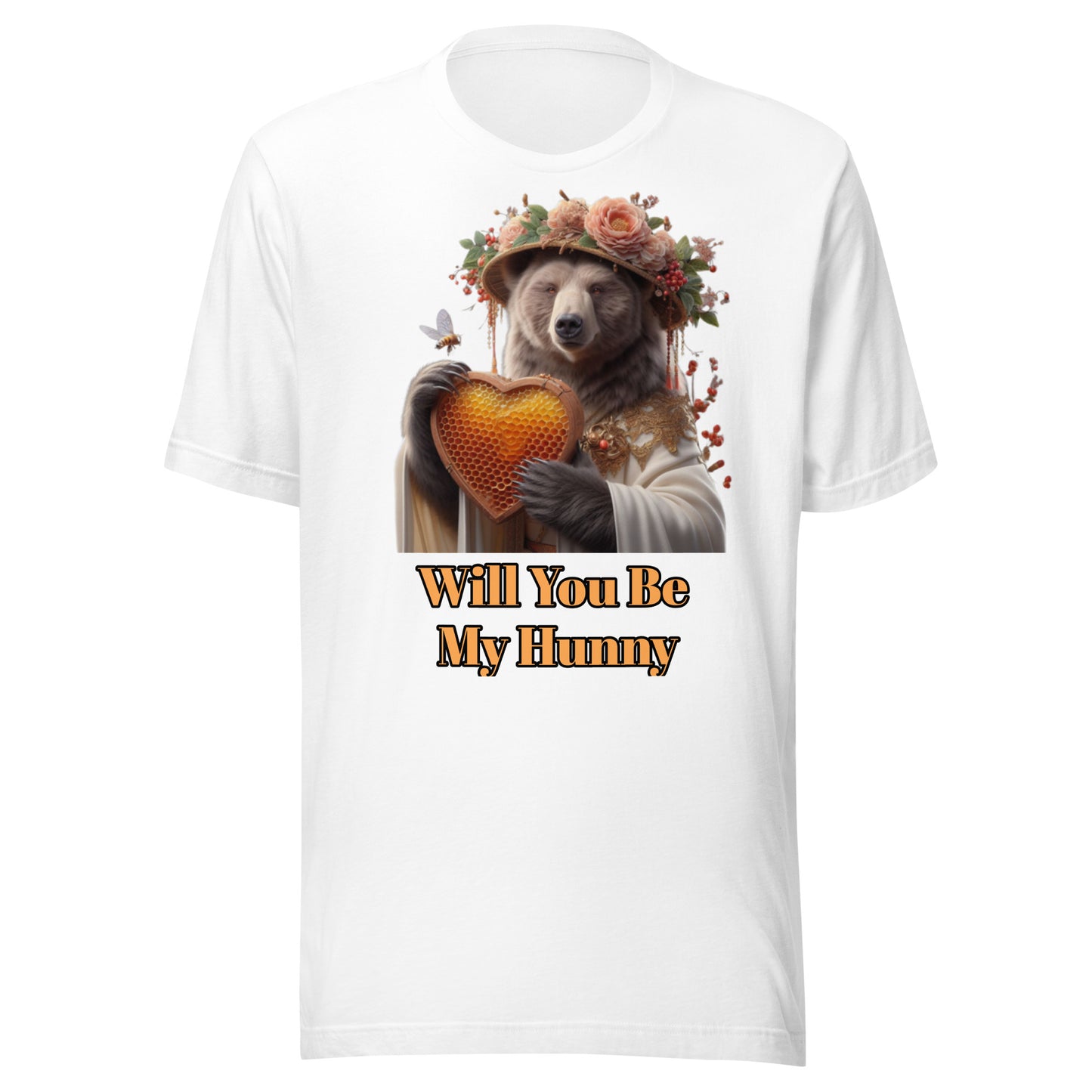 Will You Bee My Hunny? – Valentine Bear T-Shirt | Bear Bones Brand
