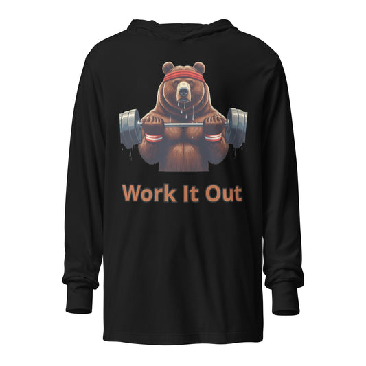 Work it out Hooded long-sleeve tee