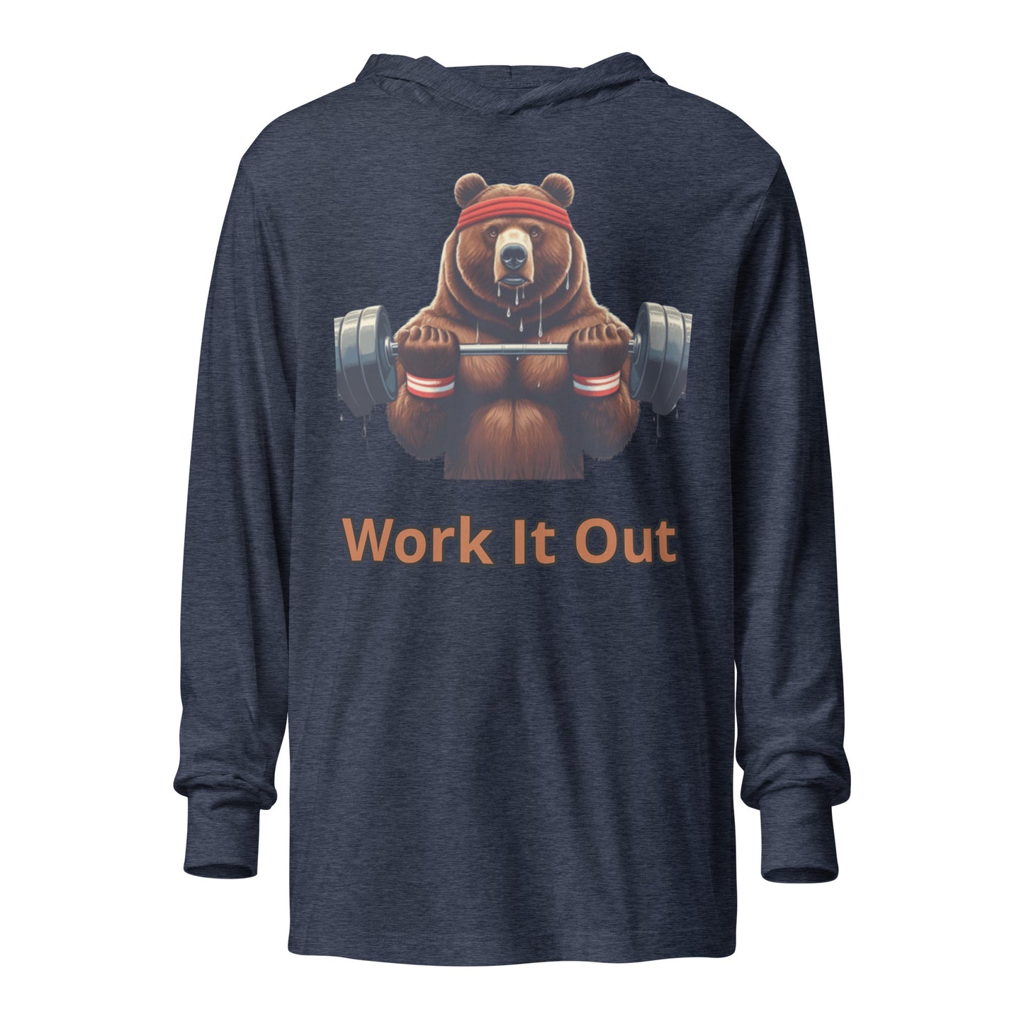 Work it out Hooded long-sleeve tee