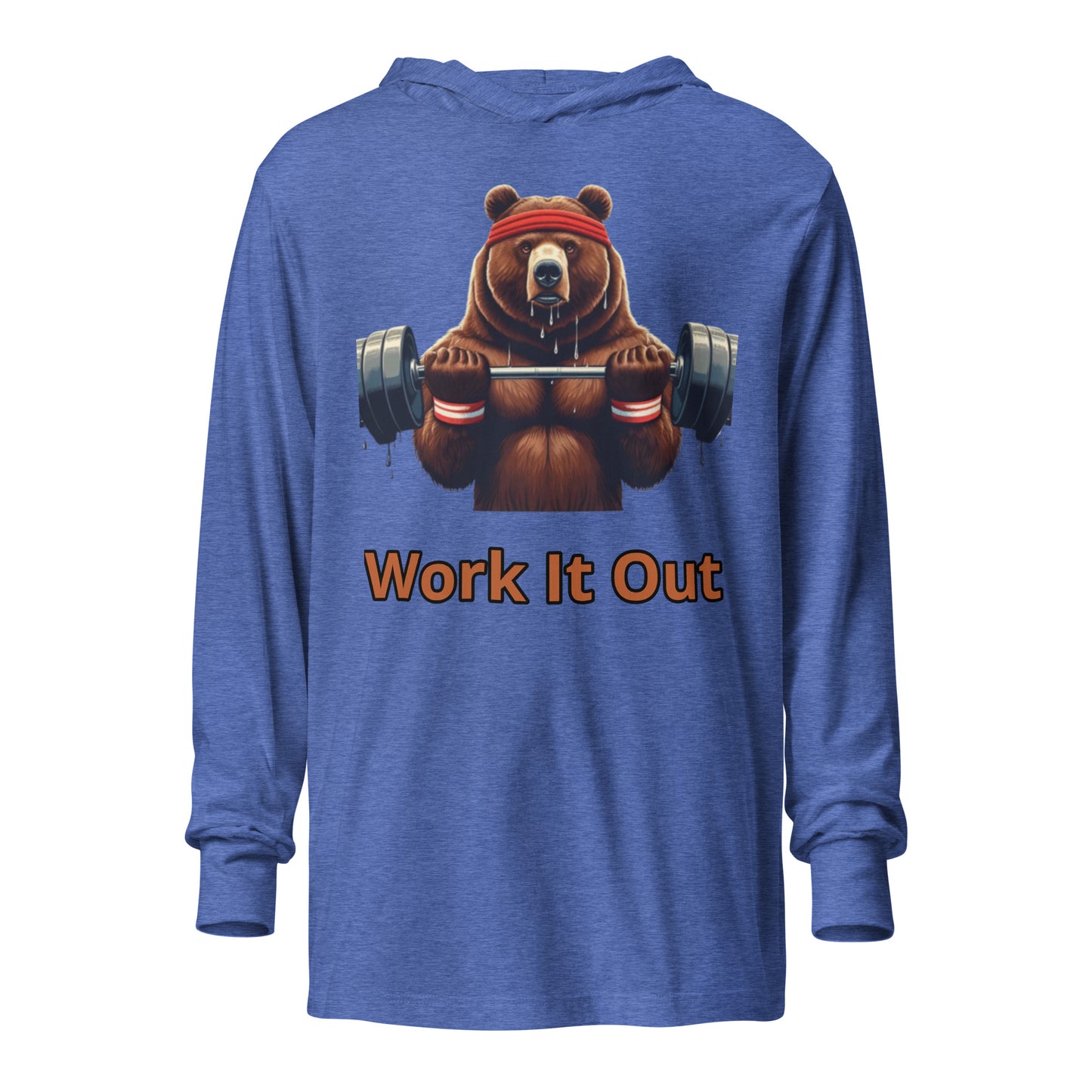 Work it out Hooded long-sleeve tee