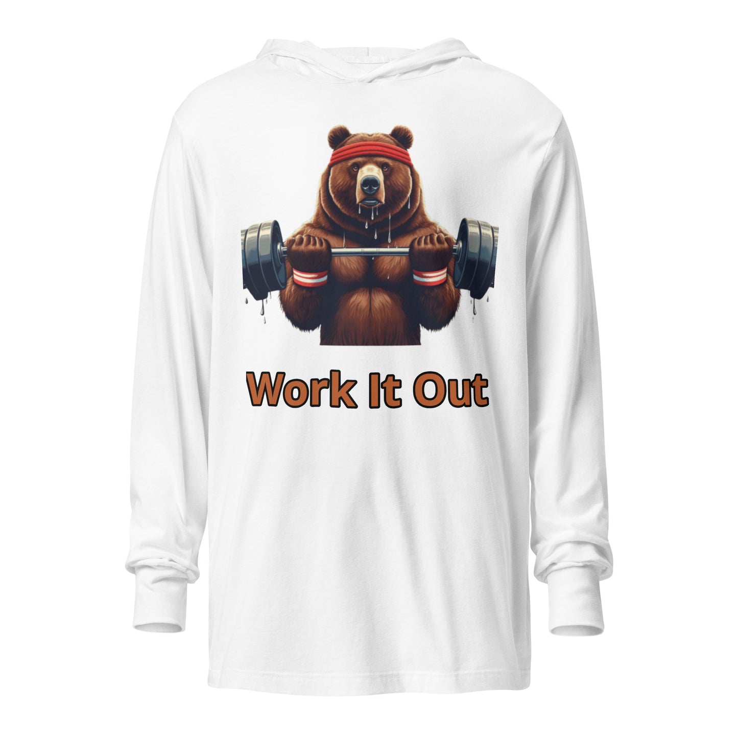 Work it out Hooded long-sleeve tee