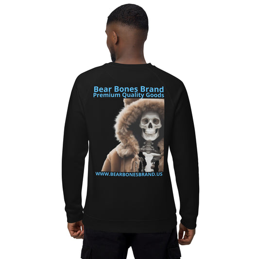 Bear Bones Unisex Organic Raglan Sweatshirt