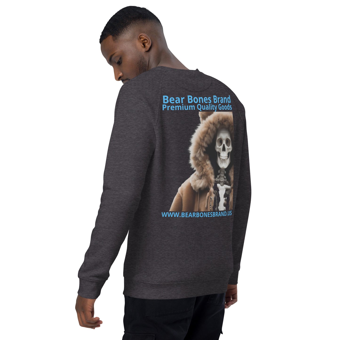 Bear Bones Unisex Organic Raglan Sweatshirt