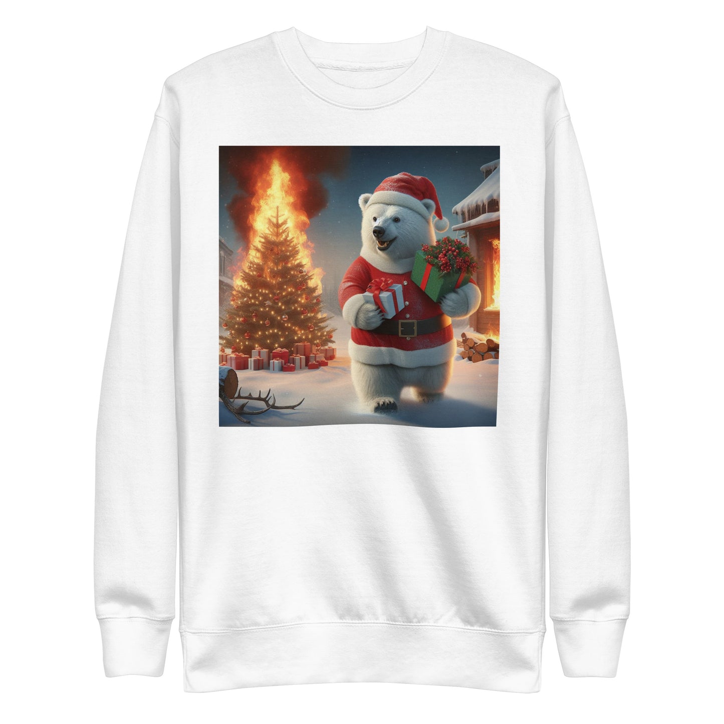 Polar Bear Santa Unisex Premium Sweatshirt