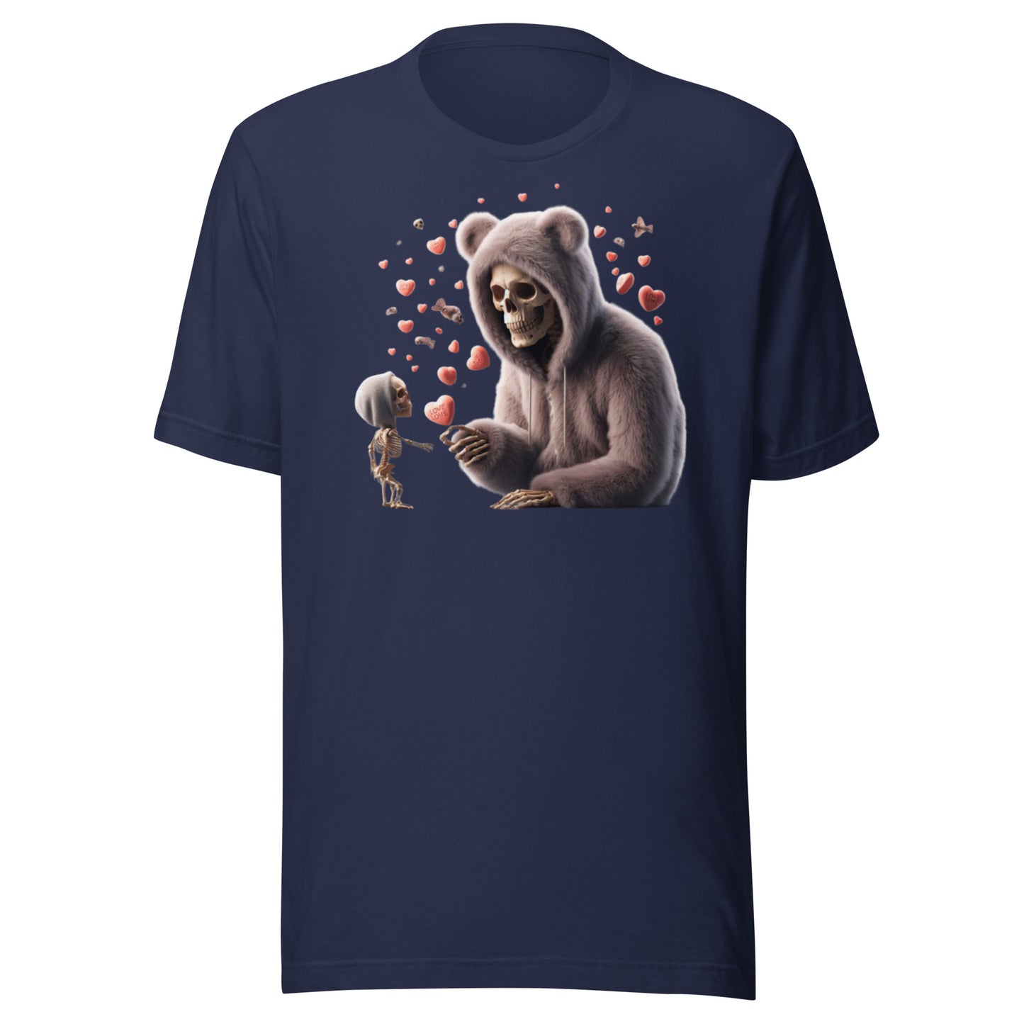 Bear Bones Valetines Unisex t-shirt