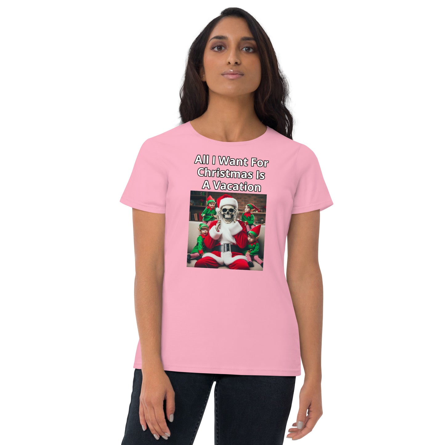 All I Want For Christmas Is A Vacation Women's short sleeve t-shirt